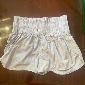 Free People Women's White Elastic Waist Shorts